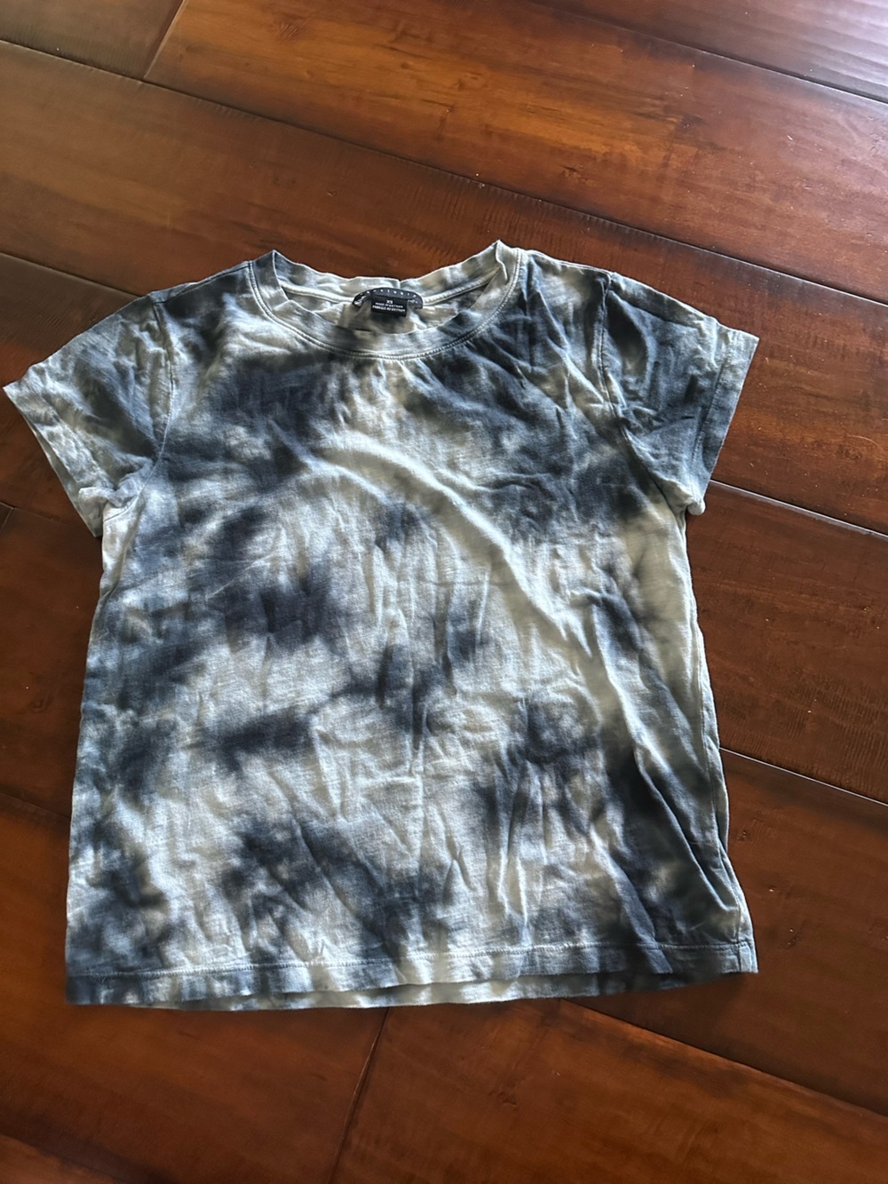Sanctuary Black and White Tie-Dye Crew Tee